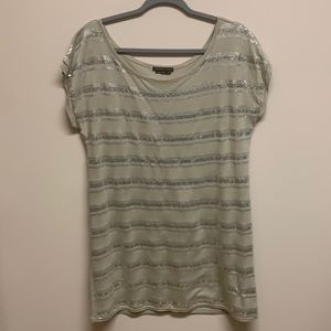 2/$4 BCBG Sequined Tunic Shirt
